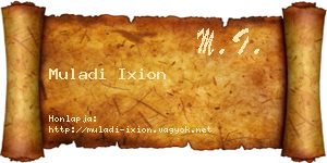 Muladi Ixion névjegykártya